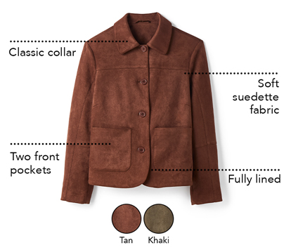 Tailored Suedette Jacket